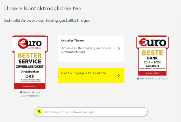 Das ist der comdirect kontakt