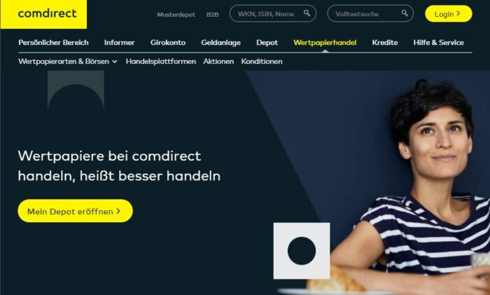 Das ist die comdirect website